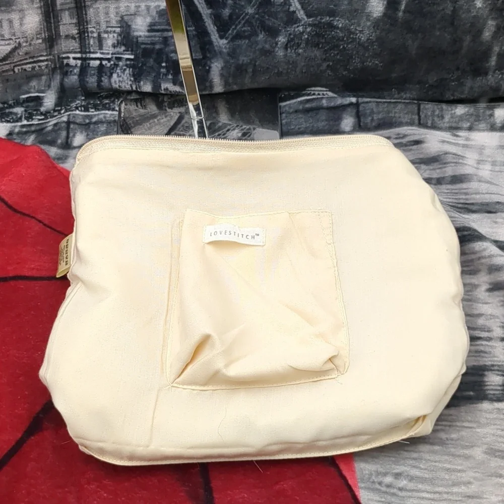 Embroidered Floral Clutch - Cream